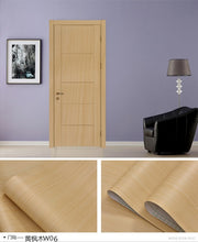 Load image into Gallery viewer, Wood Grain Door Sticker Waterproof Adhesive Wallpaper Wooden Door Renovation