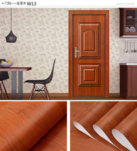 Load image into Gallery viewer, Wood Grain Door Sticker Waterproof Adhesive Wallpaper Wooden Door Renovation
