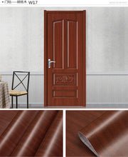 Load image into Gallery viewer, Wood Grain Door Sticker Waterproof Adhesive Wallpaper Wooden Door Renovation