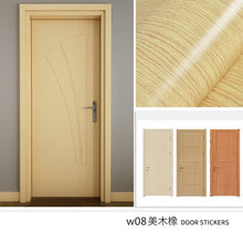 Load image into Gallery viewer, Wood Grain Door Sticker Waterproof Adhesive Wallpaper Wooden Door Renovation