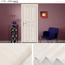 Load image into Gallery viewer, Wood Grain Door Sticker Waterproof Adhesive Wallpaper Wooden Door Renovation
