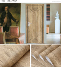 Load image into Gallery viewer, Wood Grain Door Sticker Waterproof Adhesive Wallpaper Wooden Door Renovation
