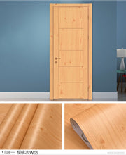 Load image into Gallery viewer, Wood Grain Door Sticker Waterproof Adhesive Wallpaper Wooden Door Renovation
