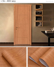 Load image into Gallery viewer, Wood Grain Door Sticker Waterproof Adhesive Wallpaper Wooden Door Renovation
