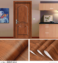 Load image into Gallery viewer, Wood Grain Door Sticker Waterproof Adhesive Wallpaper Wooden Door Renovation
