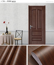 Load image into Gallery viewer, Wood Grain Door Sticker Waterproof Adhesive Wallpaper Wooden Door Renovation
